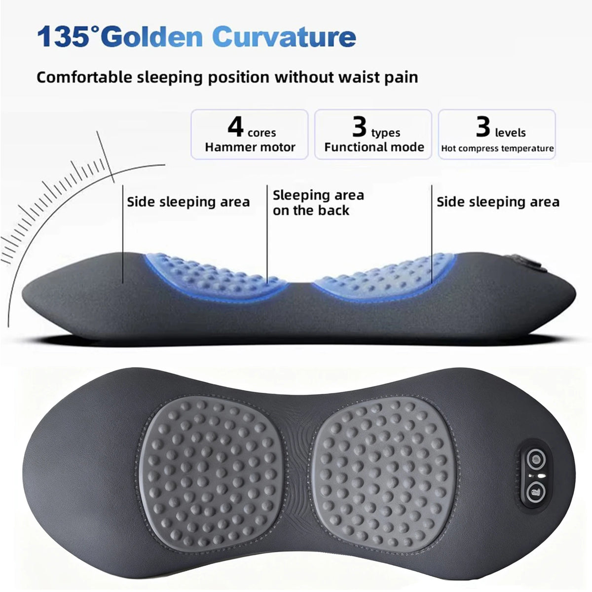 Diawaa Triple Fusion Back Massager For Back Pain Relief